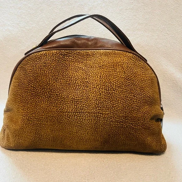 Borbonese Redwall Quail Suede Large Handbag - Picture 12 of 12